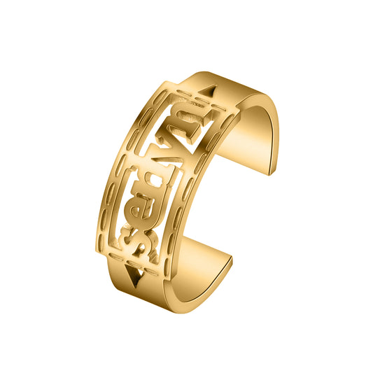 3D Custom Text Ring QSR3050