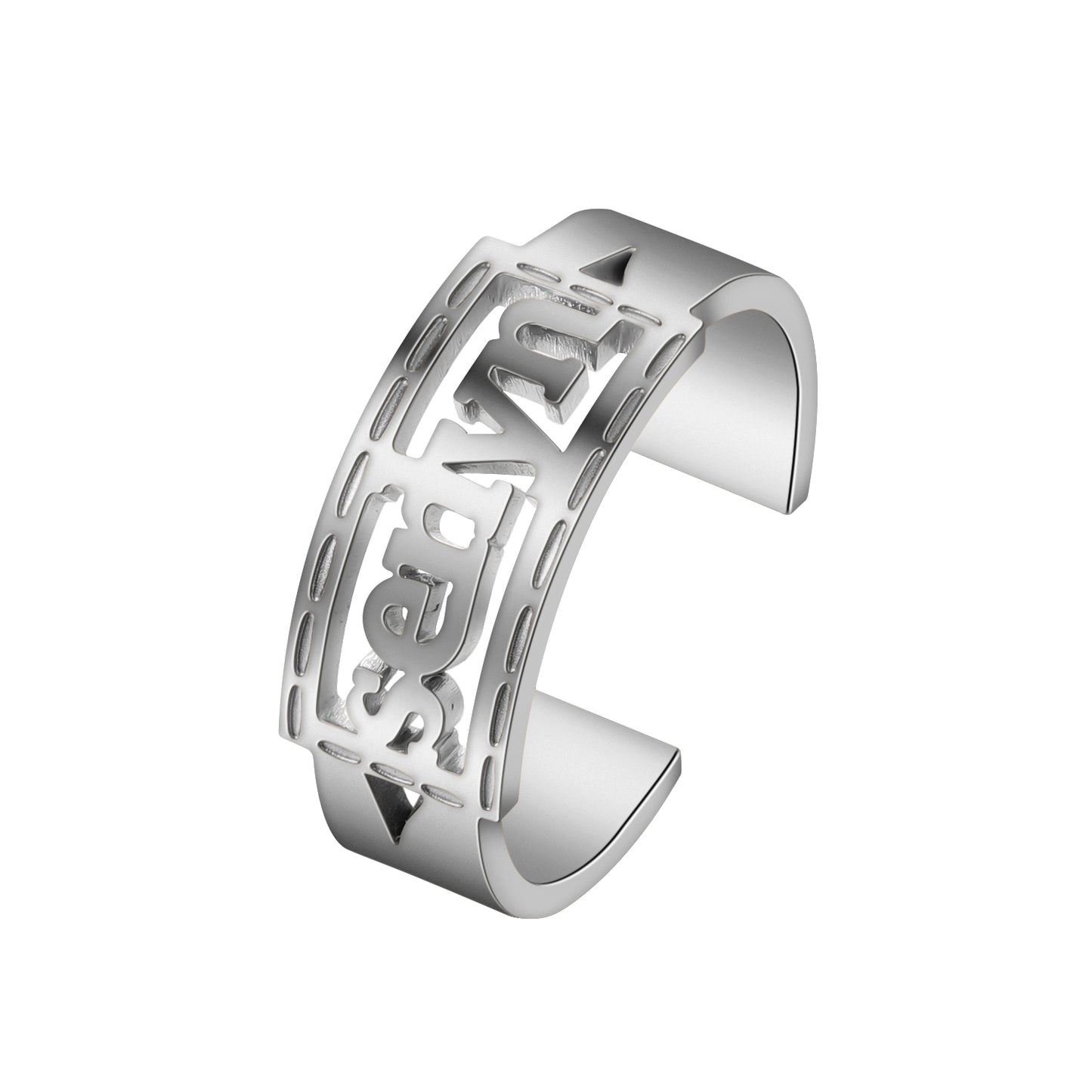 3D Custom Text Ring QSR3050