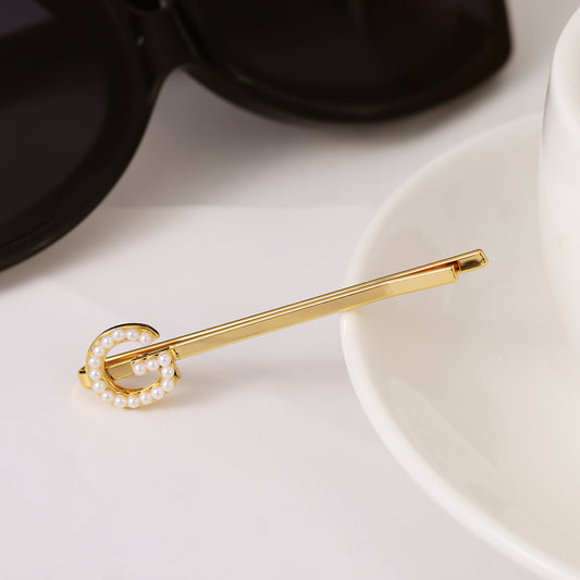 Custom Crystal Initial Letter Hair Clip QHZ-H8443