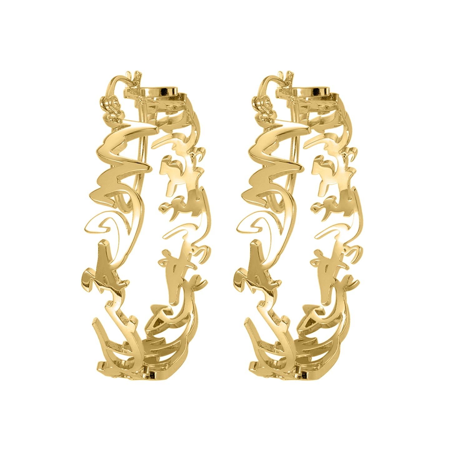 Islamic Calligraphy Arabic Earring QHE3090