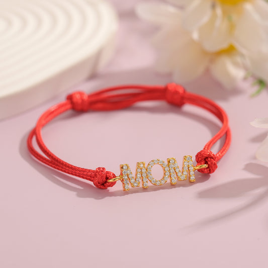 Zircon "MOM" Adjustable Bracelet MB2188