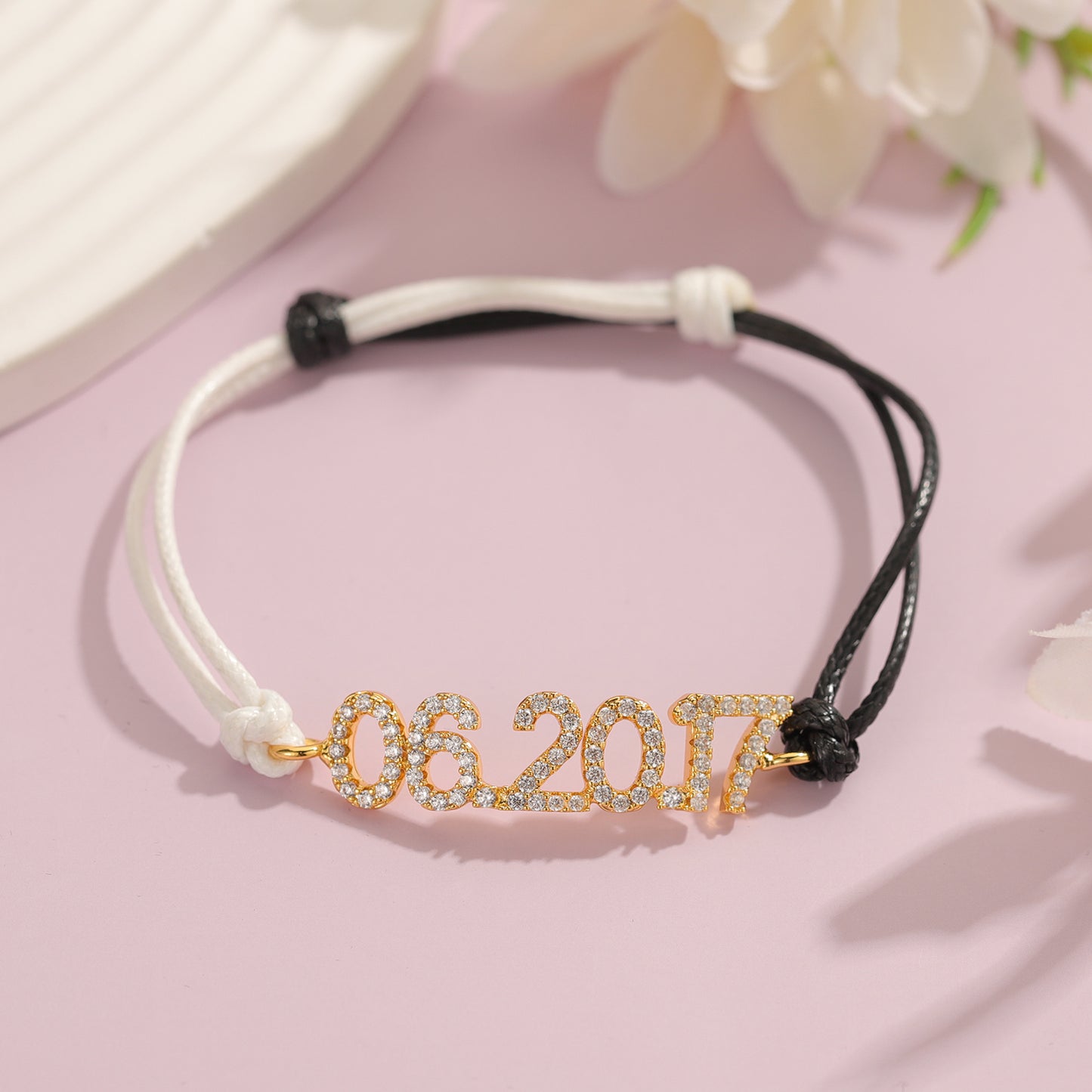 Custom Zircon Number Bracelet MB2191