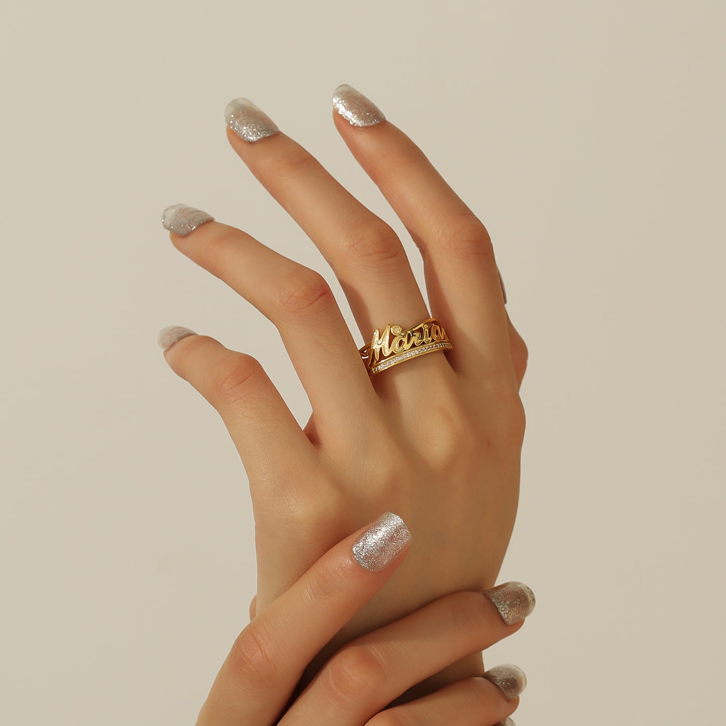 Custom Name Diamond Ring 3DR3046