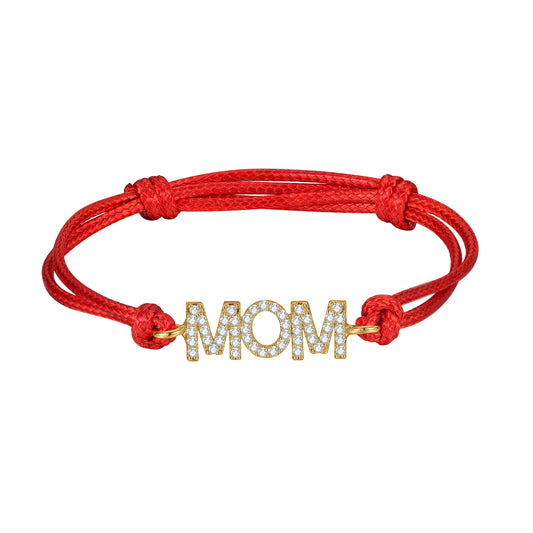Zircon "MOM" Adjustable Bracelet MB2188