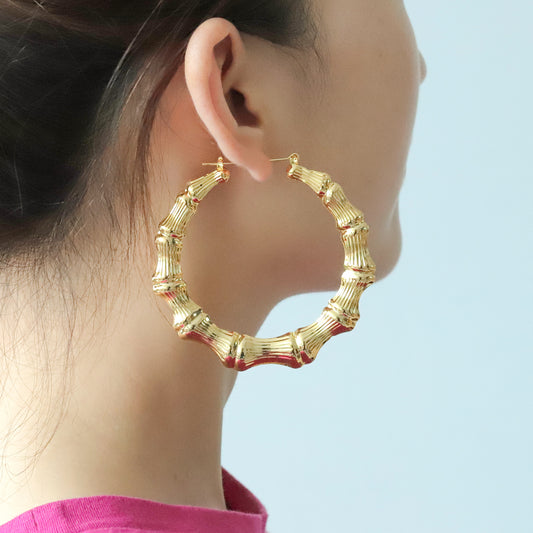 Hoop Bamboo Earrings QE20786