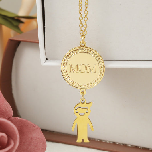 Doppelte goldene Namenskette QN353