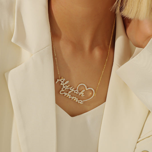 Custom Diamond Name Necklace QZN3204