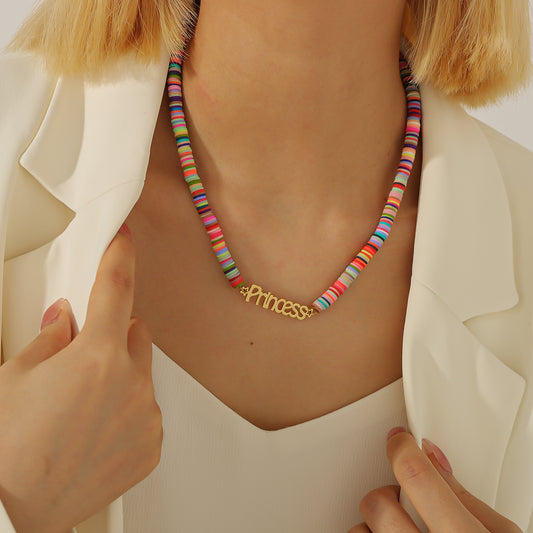 Rainbow Chain Custom Name Necklace QNN3630