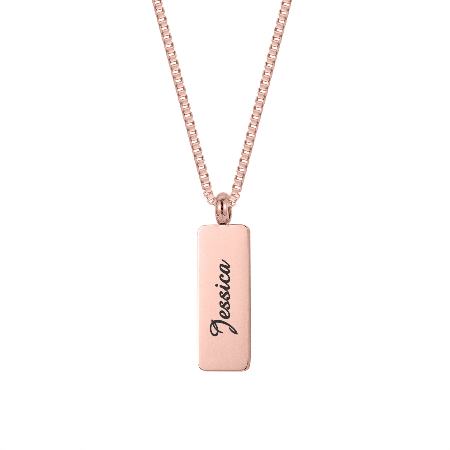 Engraved Square Name Necklace QN885
