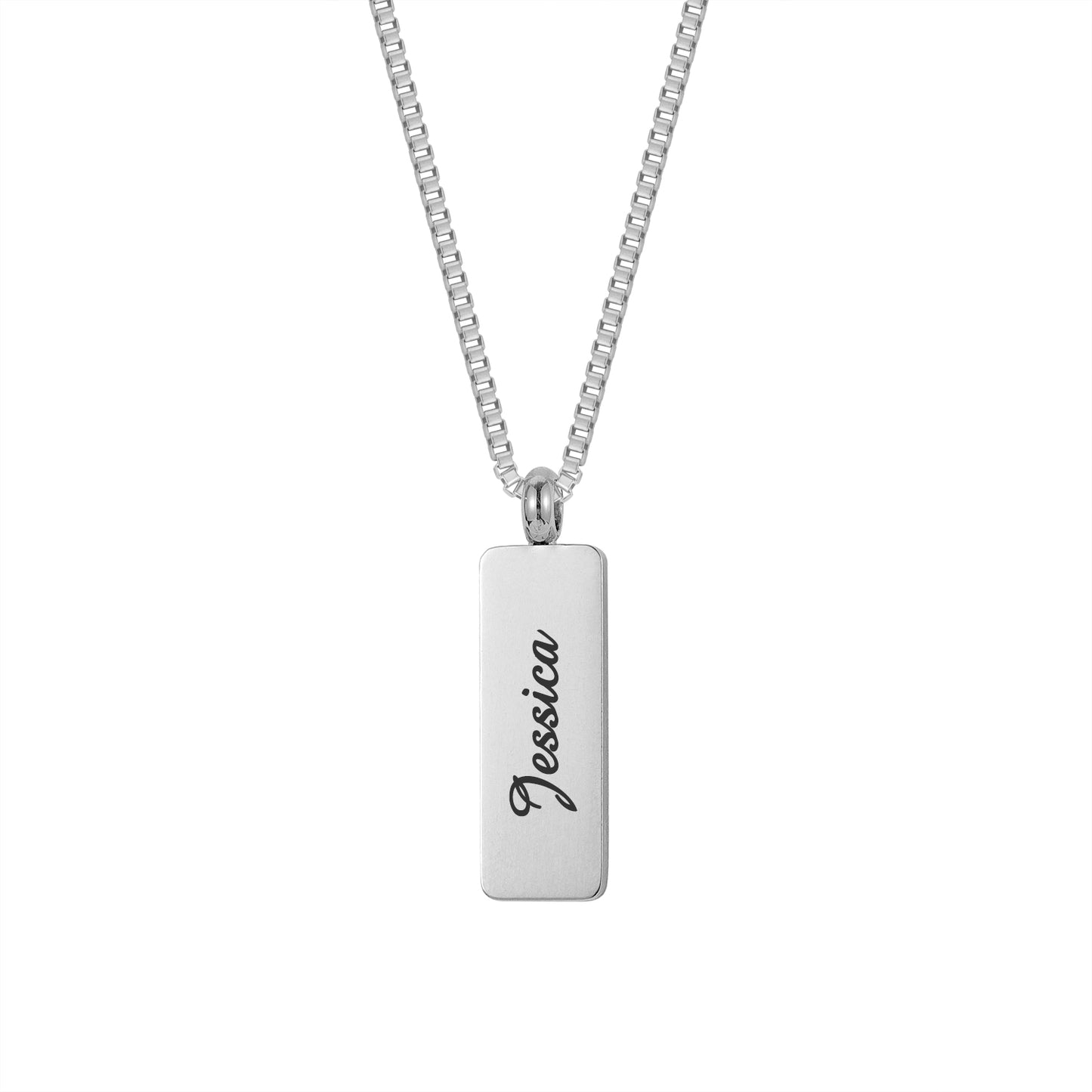 Engraved Square Name Necklace QN885