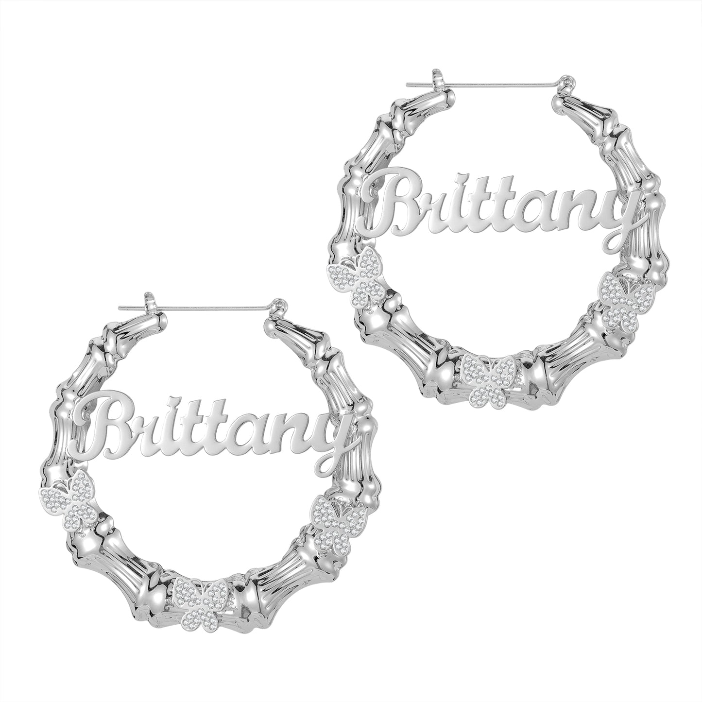 Boucles d'oreilles créoles en bambou QE20786