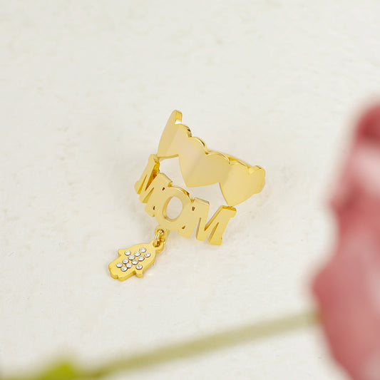 Custom Name Heart Ring QNR3084