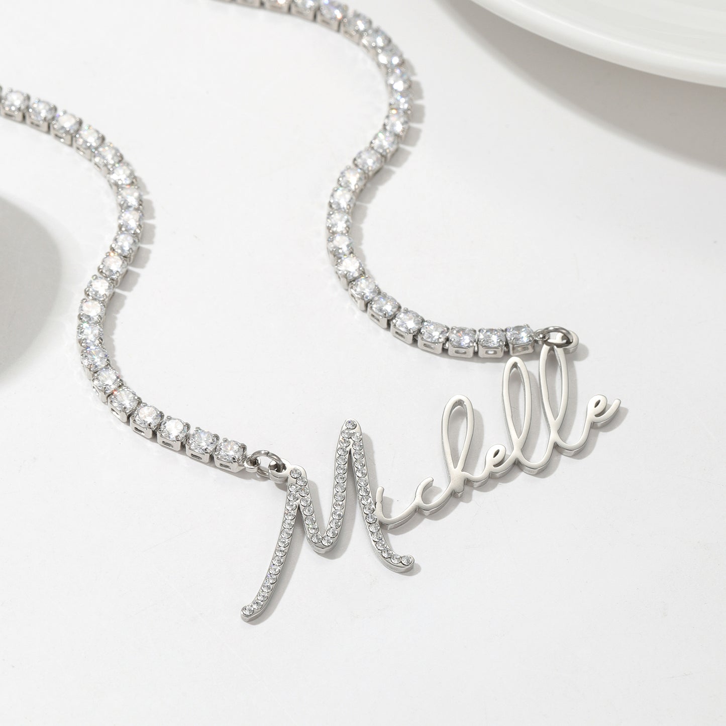 Women's Personalized Initial Diamond Necklace QN3165