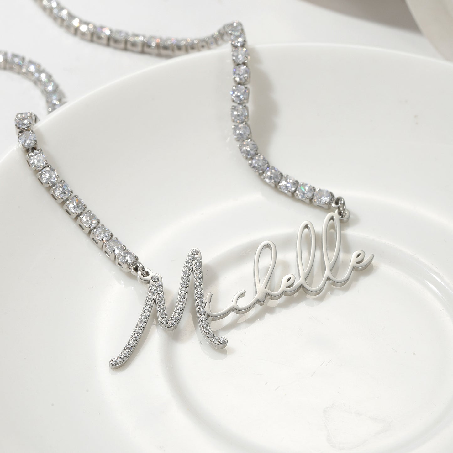 Women's Personalized Initial Diamond Necklace QN3165