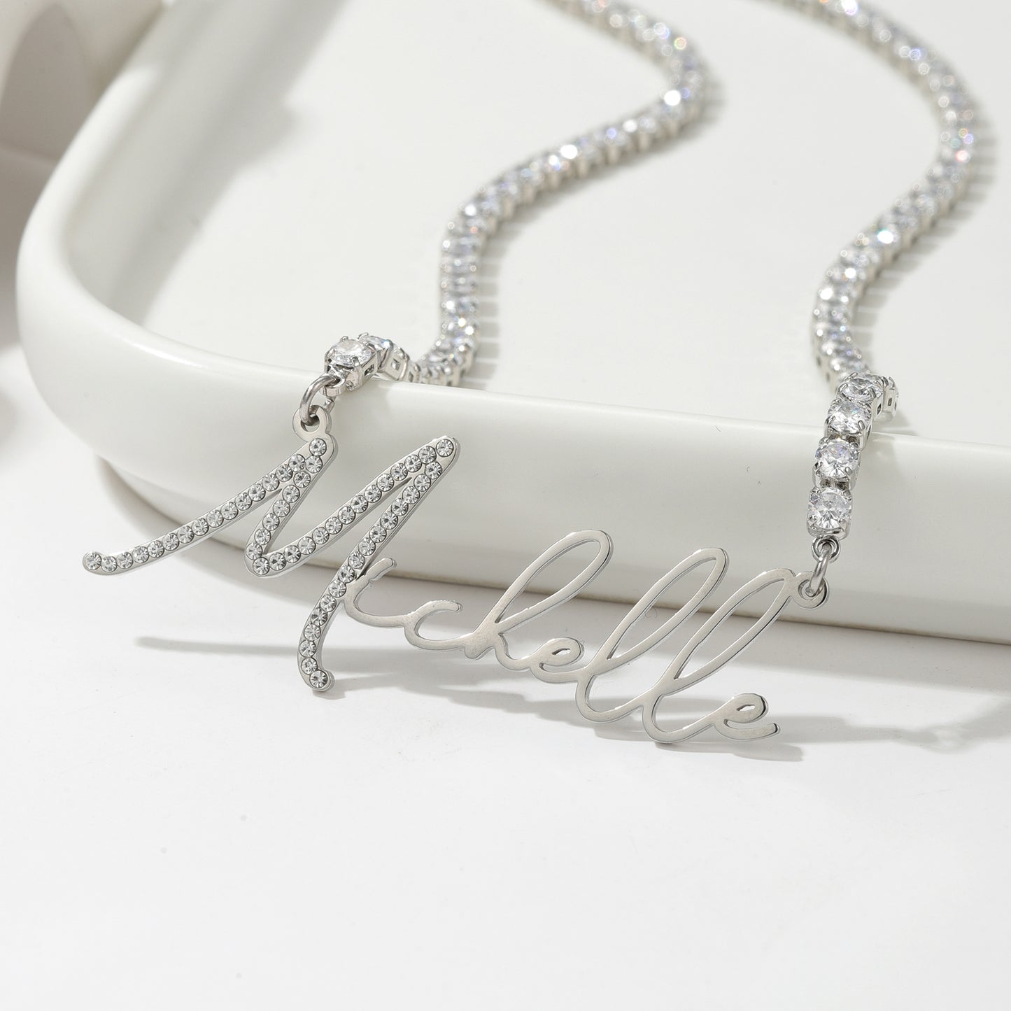 Women's Personalized Initial Diamond Necklace QN3165