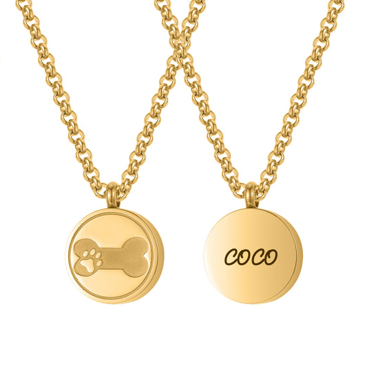 Custom Name Pet Paw Necklace CD-N0007