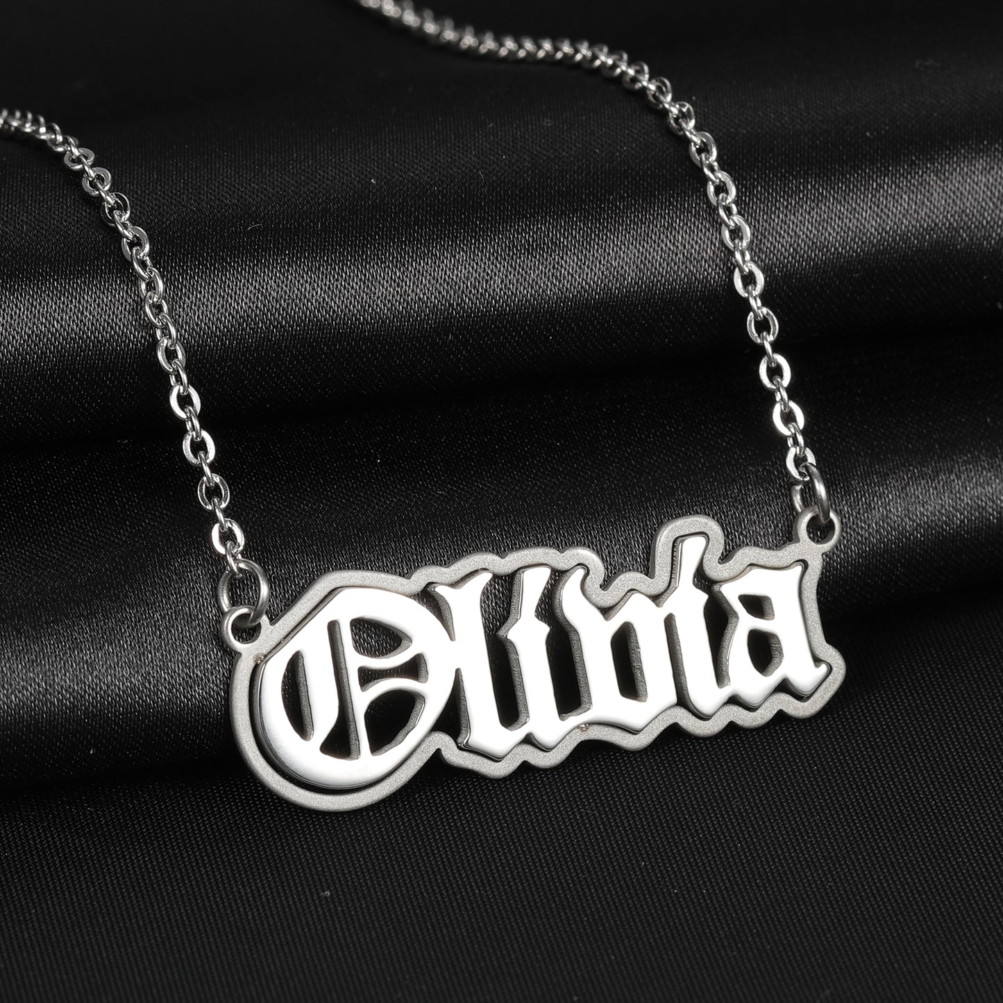 Personalized Charm Double Names Necklaces QN20987