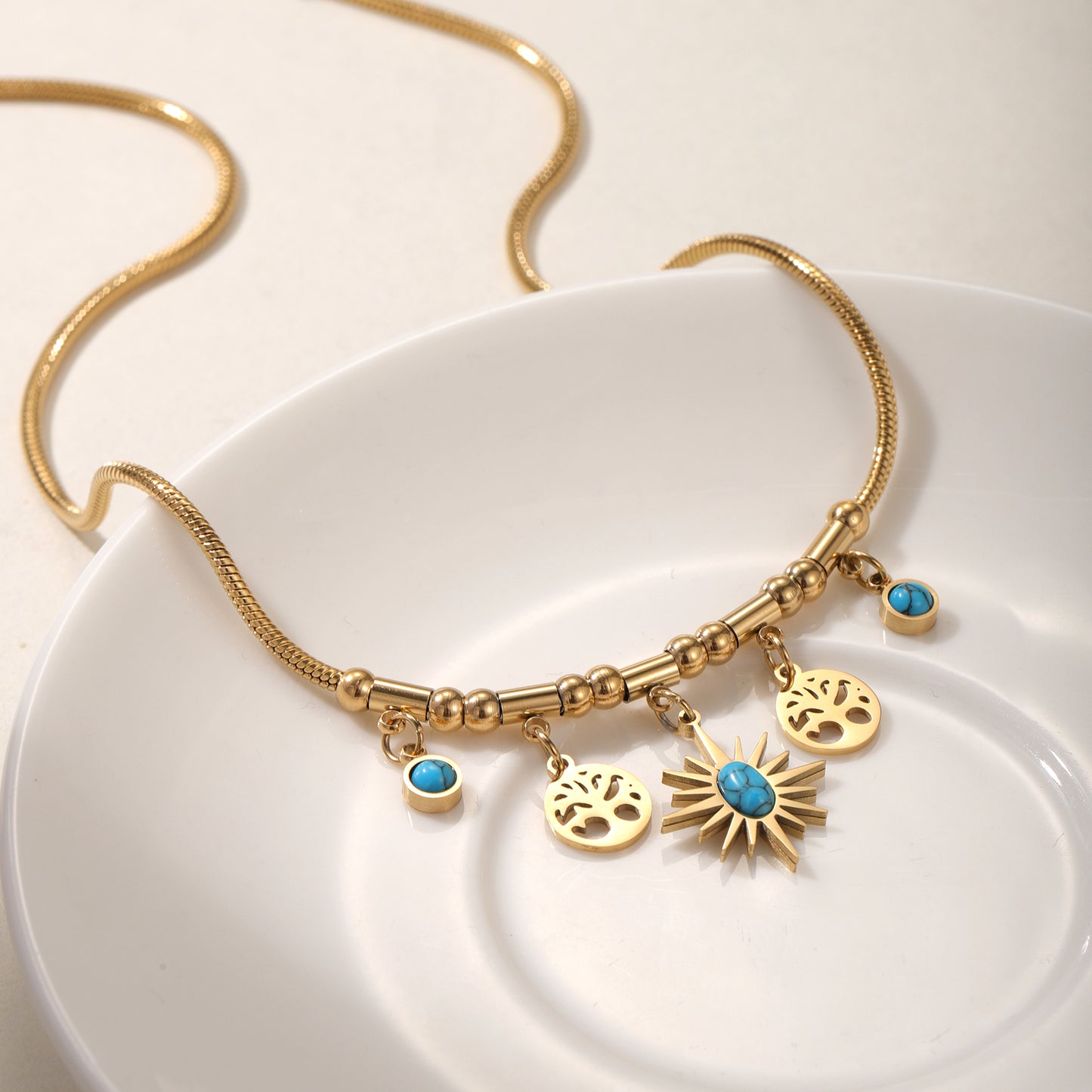 Summer Necklace Bracelet Set CS-N8833