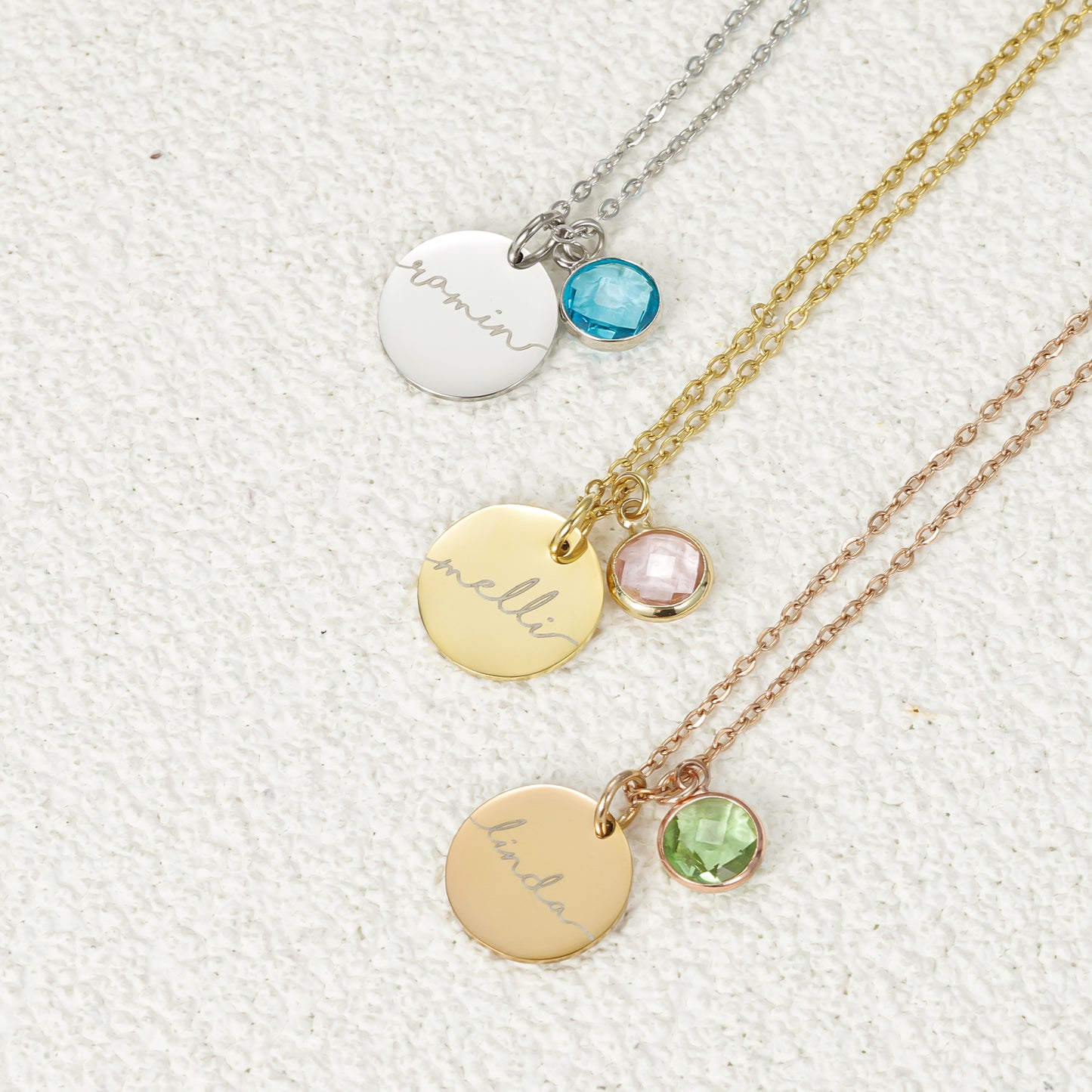 Name Birthstone Personalised Necklace MN857