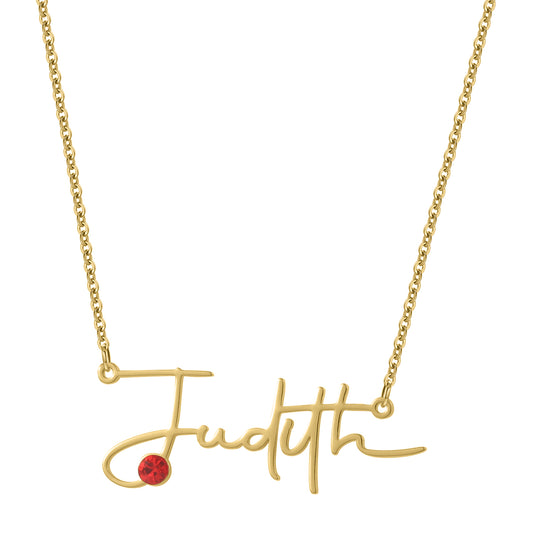 Kids Personalized Birthstone Name Necklace QNZN0084