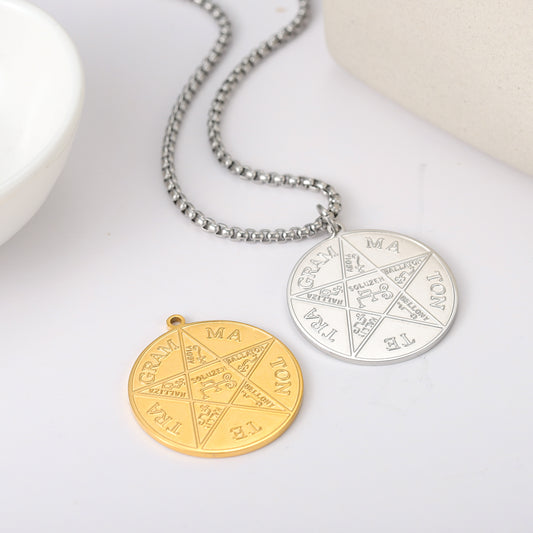 18K Pentagram Amulet Pendant Necklace QF-N0011