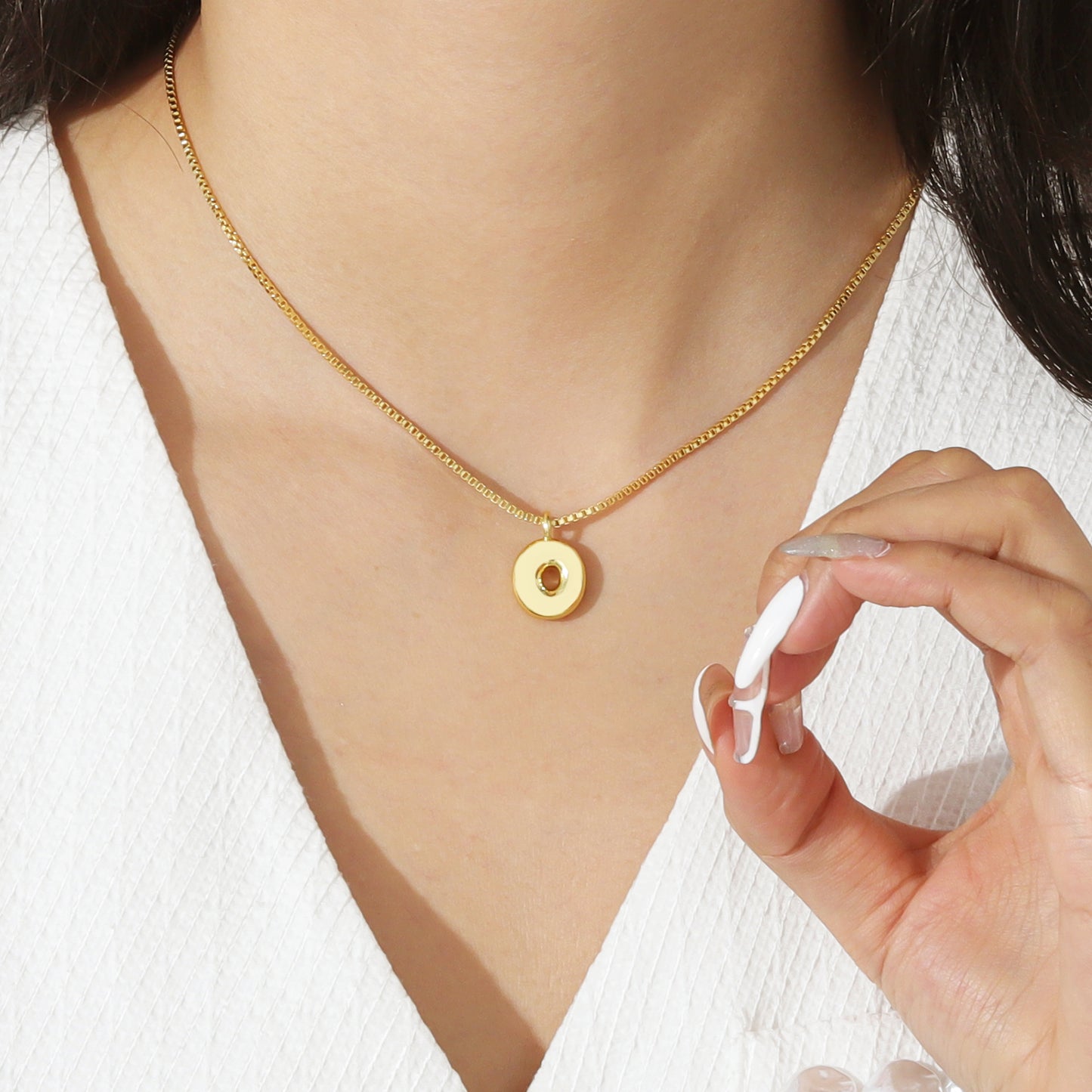 3D Bubble Letters Custom Initial Necklace CS-N8757