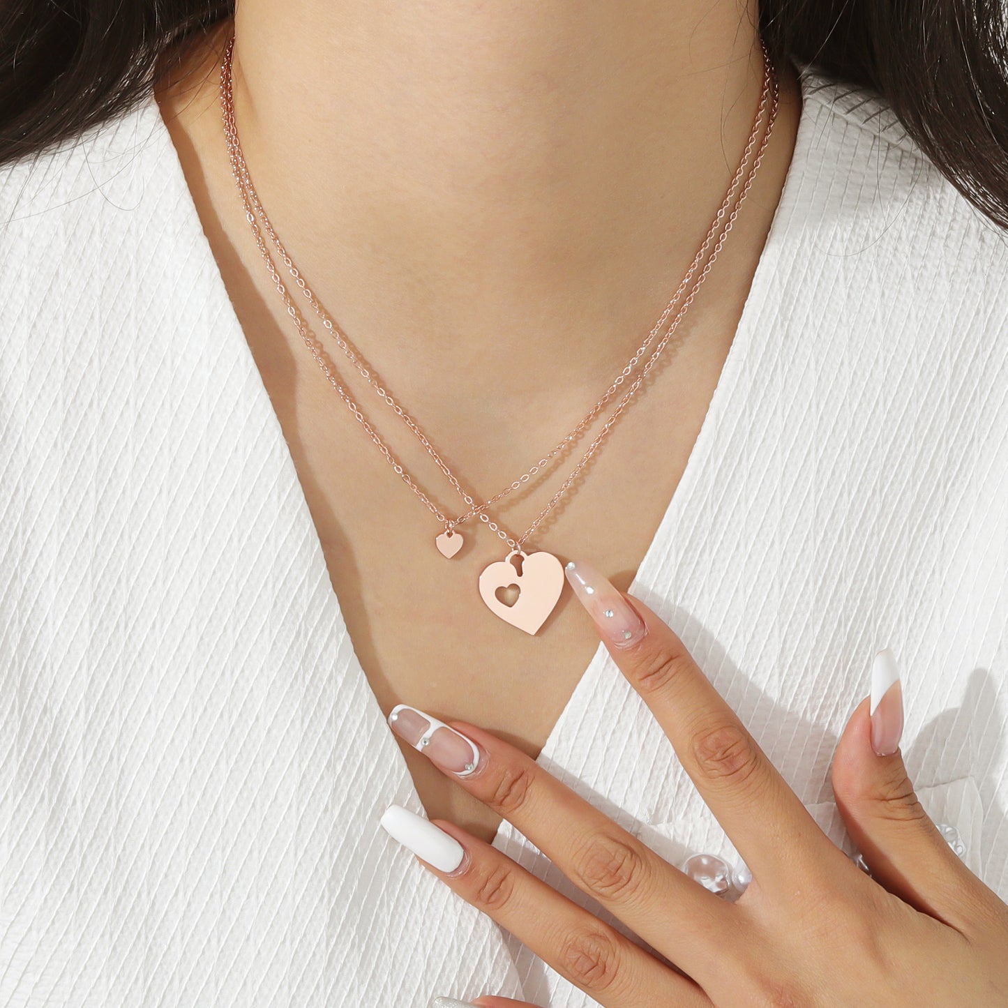 Two Heart Name Pendant For Couple QN-N8648