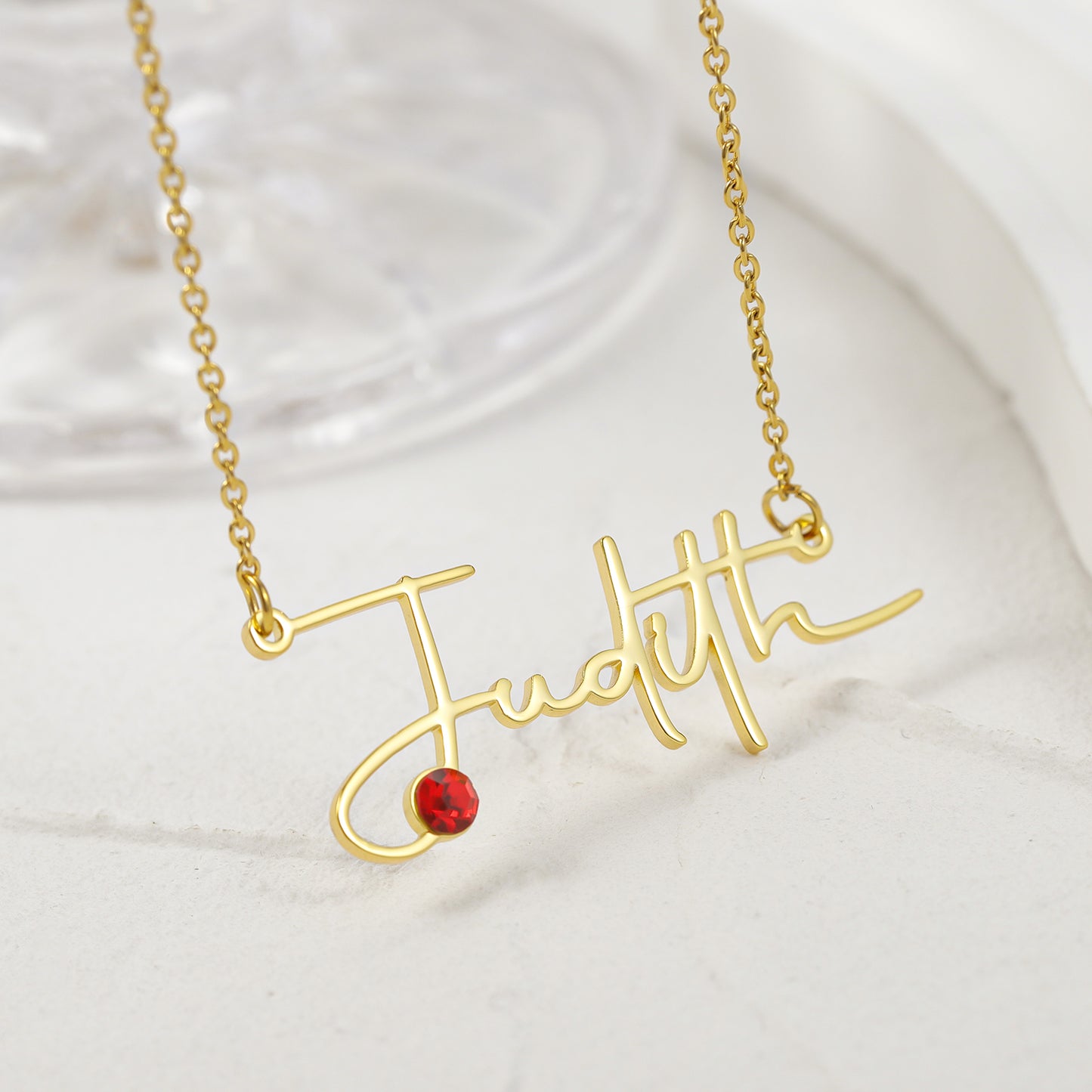 Kids Personalized Birthstone Name Necklace QNZN0084
