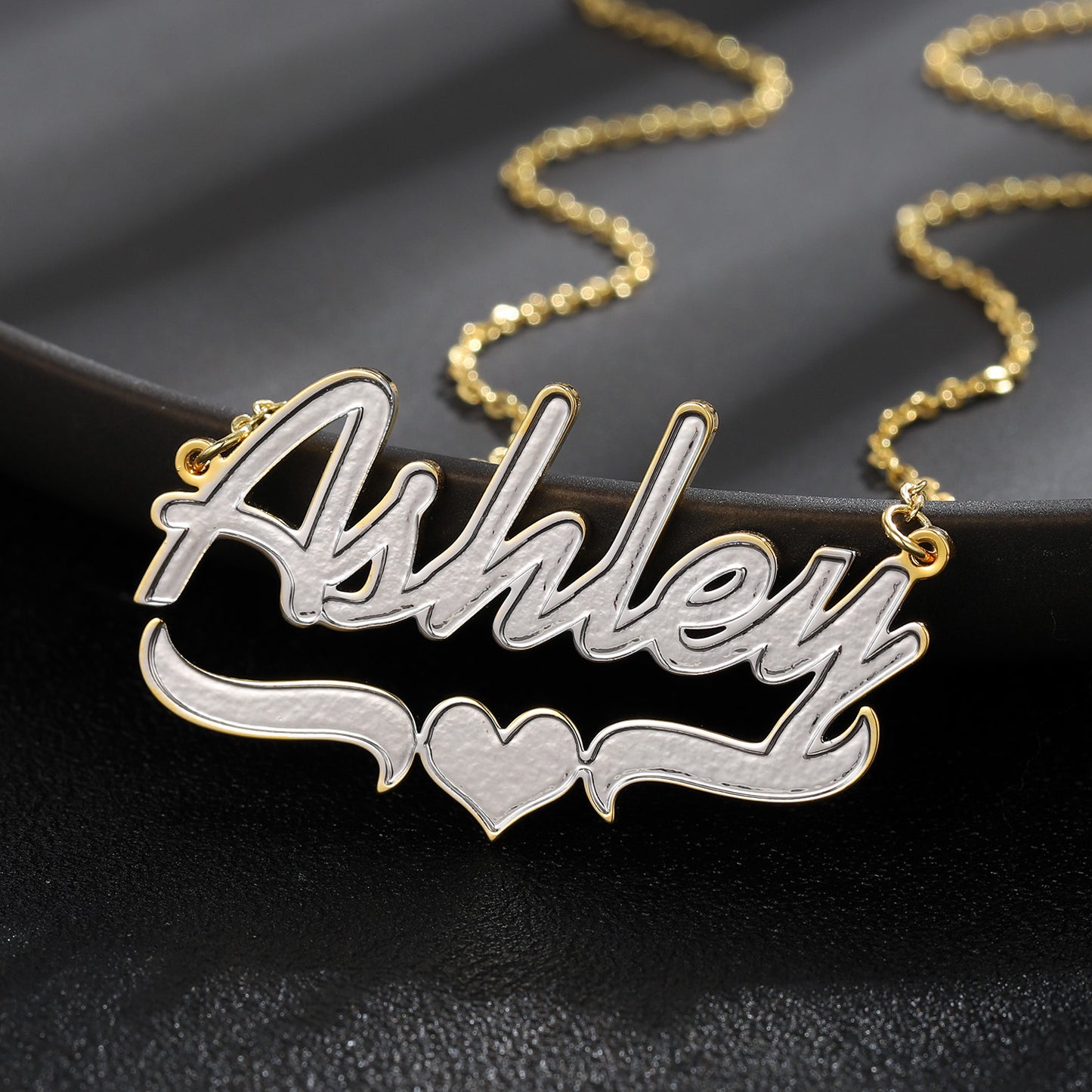 Two Tone Name Necklace QN20899