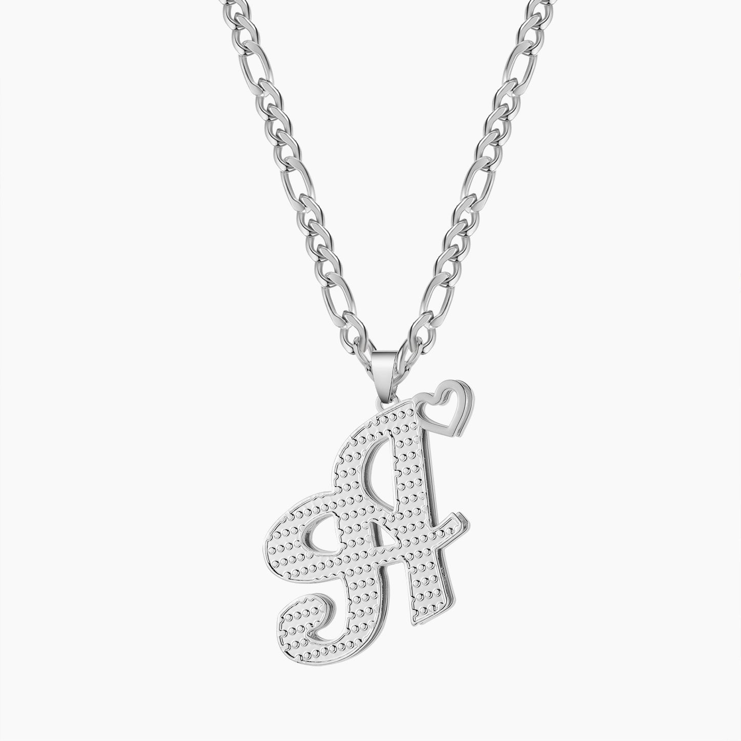 Two-Tone initial Letter Necklace QN802