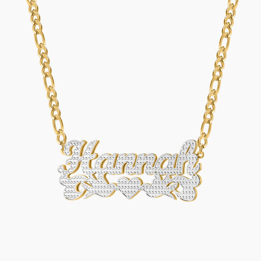 Doppelt vergoldete Liebesvogel-Namenskette QN800