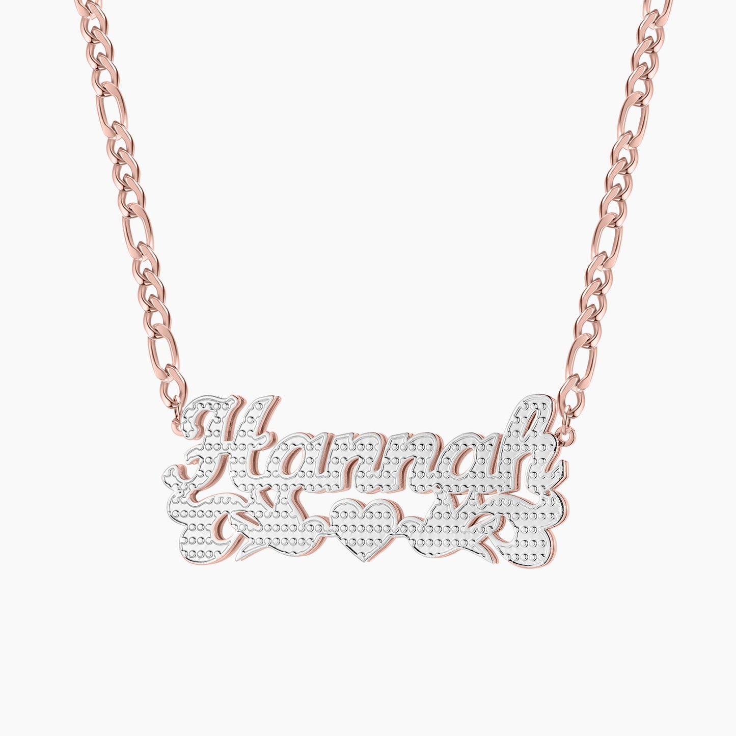 Double Plated Love Bird Name Necklace QN800