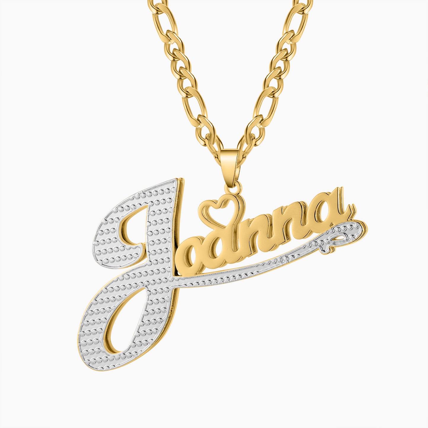 Custom Double 18K Gold Plated Name Necklace QN797