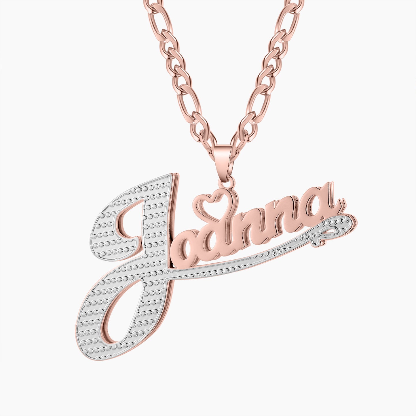 Custom Double 18K Gold Plated Name Necklace QN797