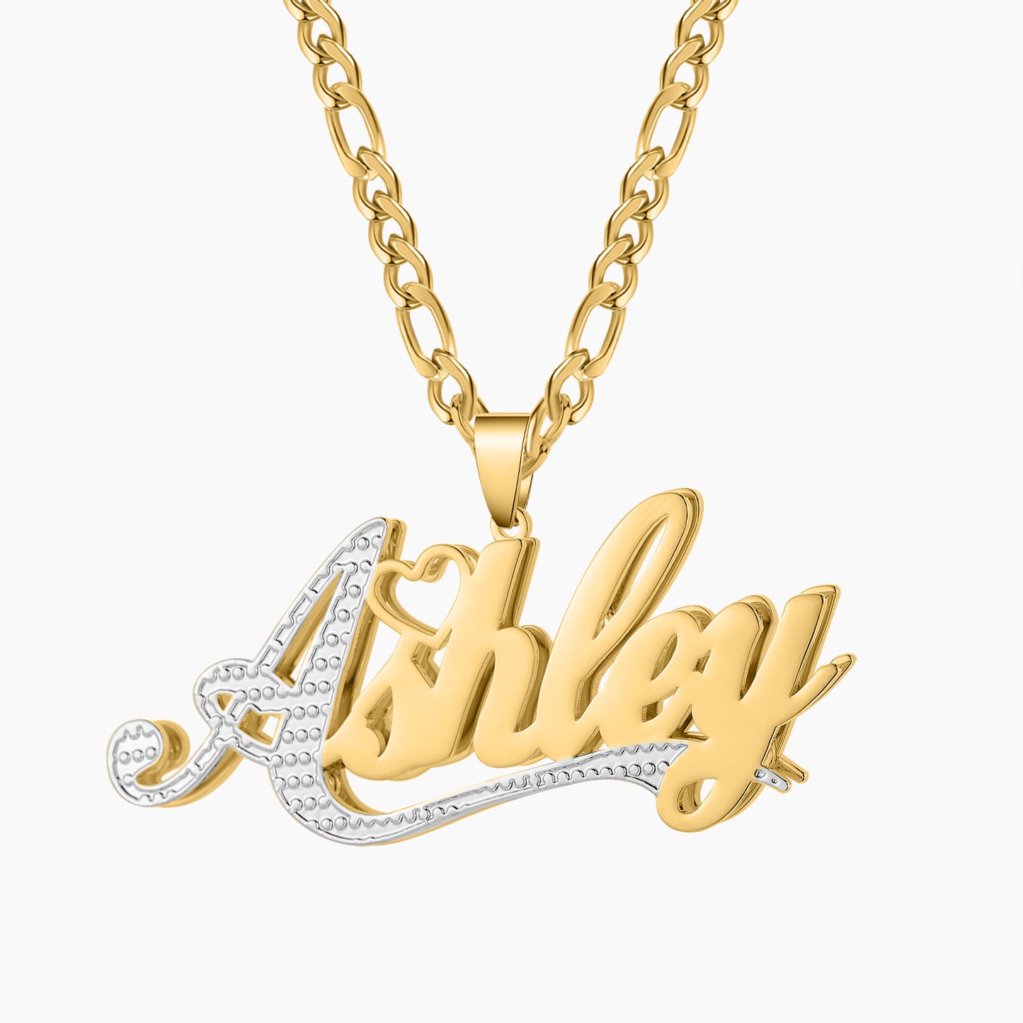 Custom Two Tone Name Necklace QN796