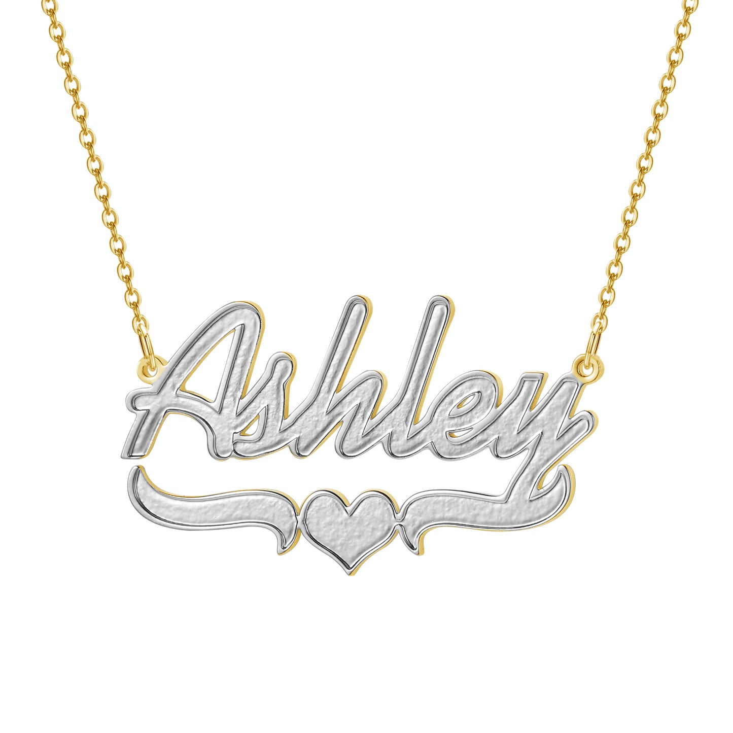 Two Tone Name Necklace QN20899