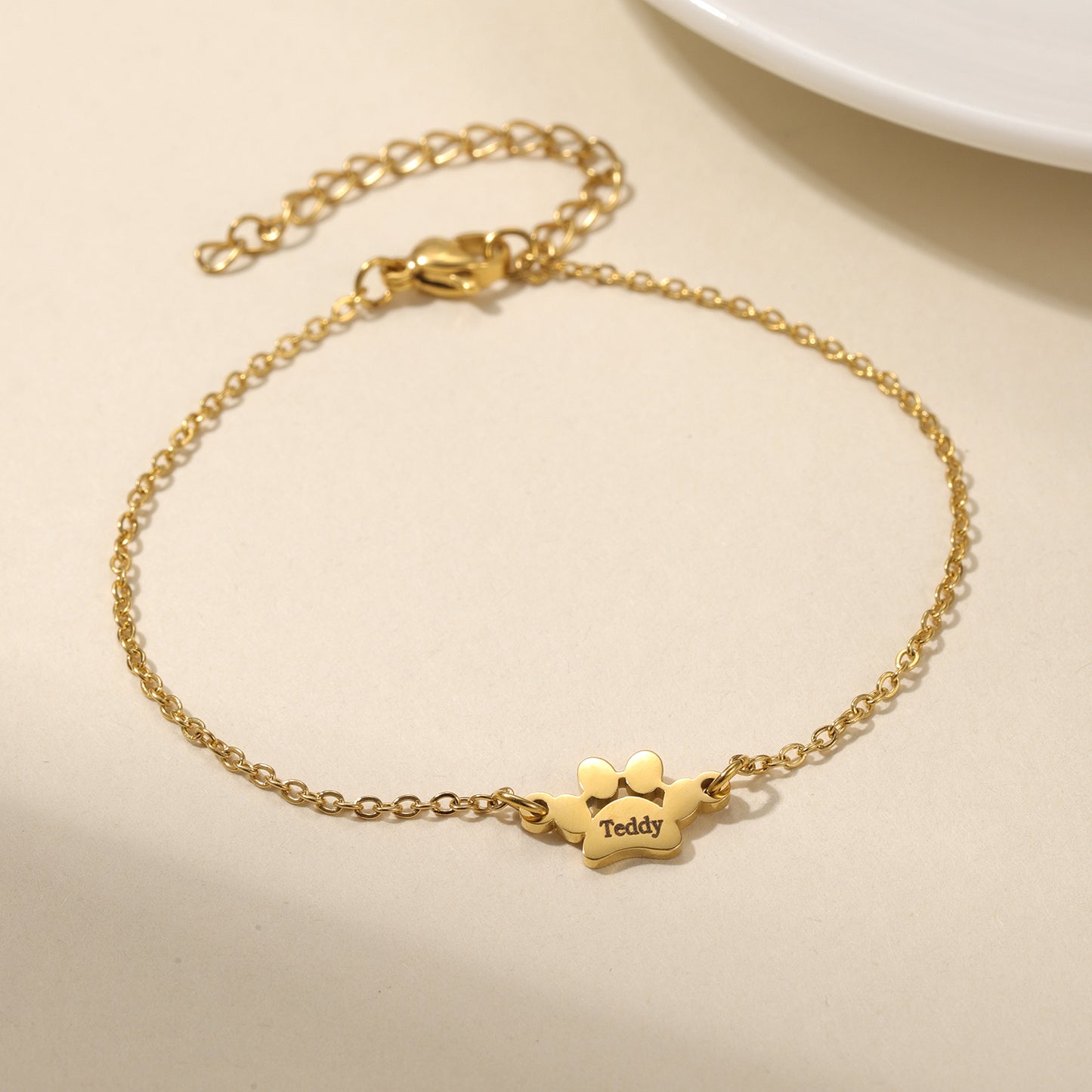 Engaving Name Pet Paw Bracelet QD-B8630