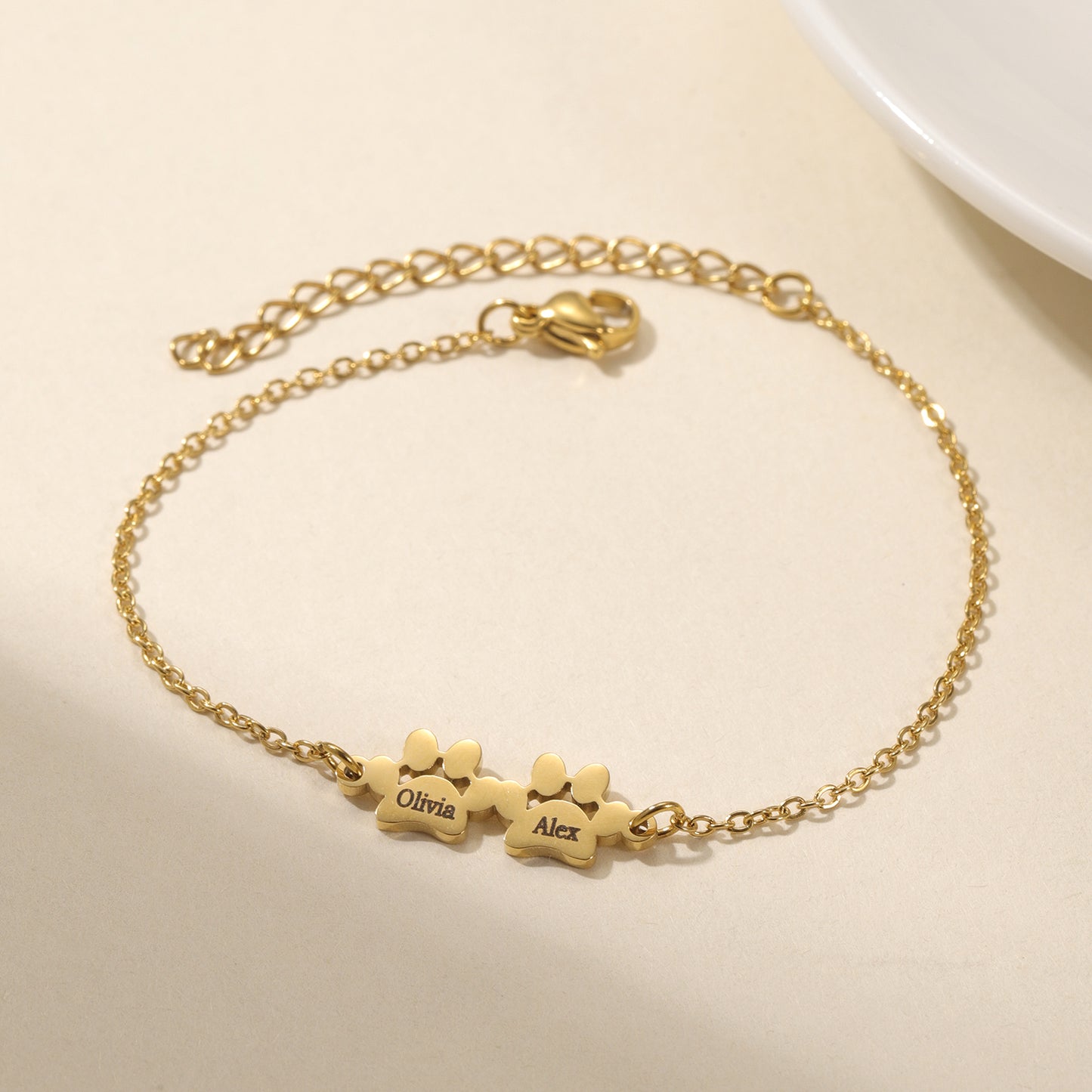 Engaving Name Pet Paw Bracelet QD-B8630