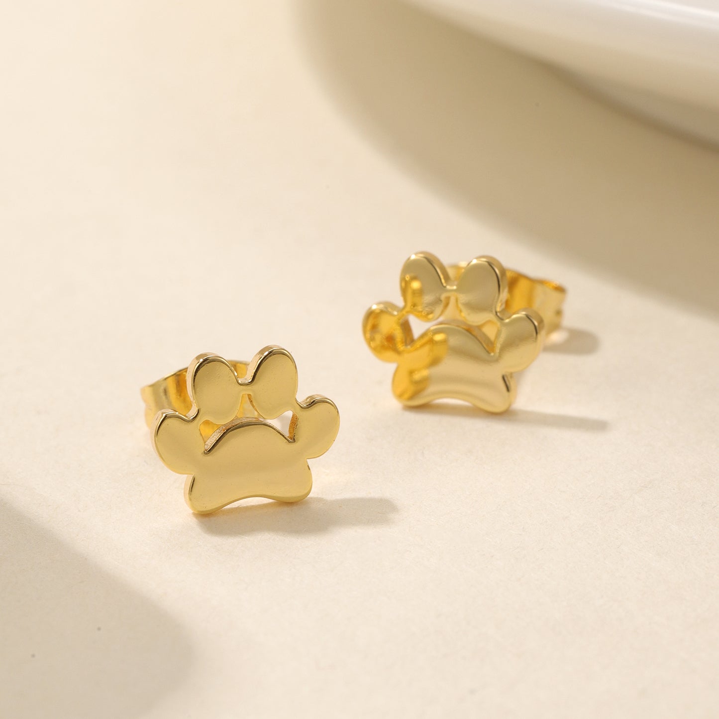 Engaving Name Pet Paw Earring QD-E8667
