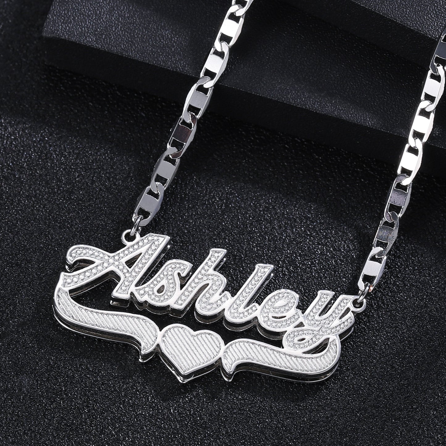 Double layer 3D Necklace QN20921