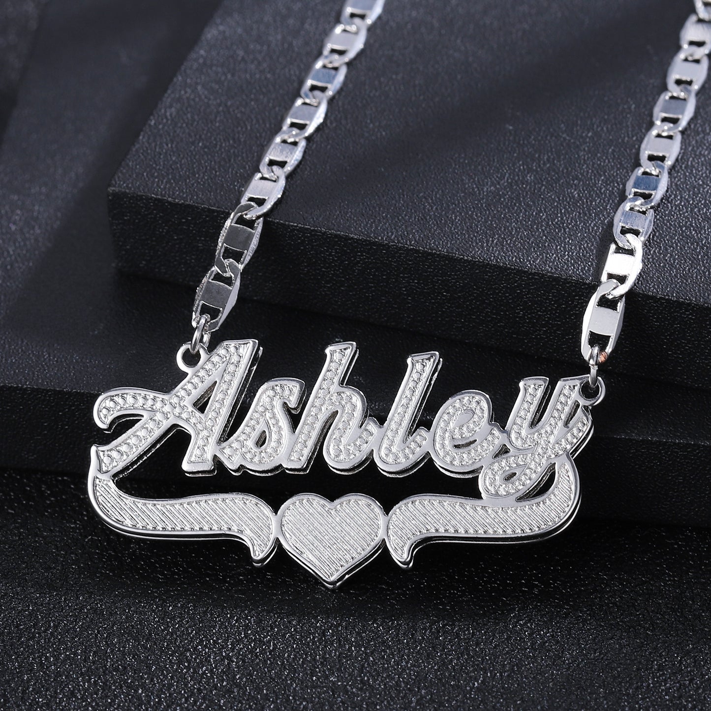 Double layer 3D Necklace QN20921
