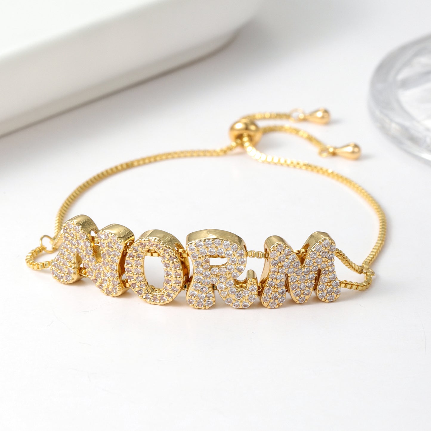 Custom Name Nameplate Letter Names Bracelet QNB3104