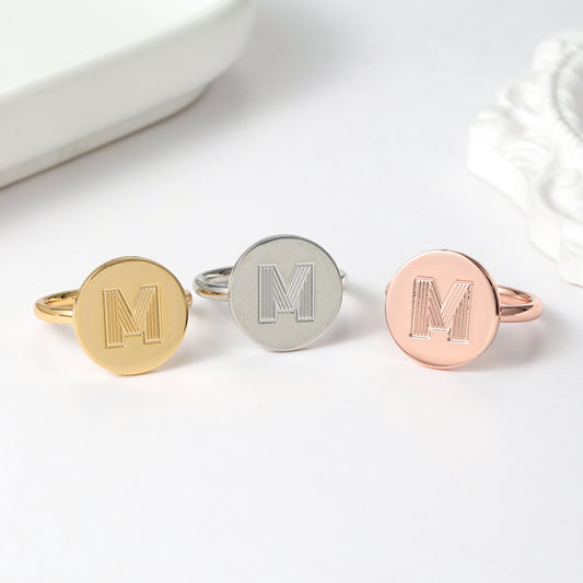 Custom Initials Letter Ring QNF3158