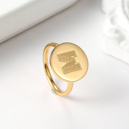 Custom Initials Letter Ring QNF3158
