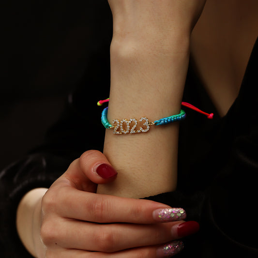 Custom Zircon Number Bracelet MB2190