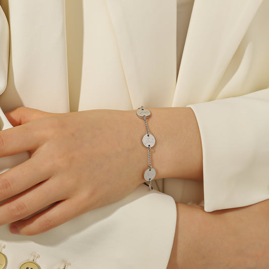 Tiny Disc Arabic Bracelet SS-B8445