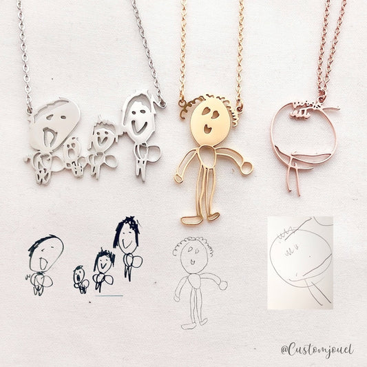 Collier Doodle Enfant Personnalisé MN2026