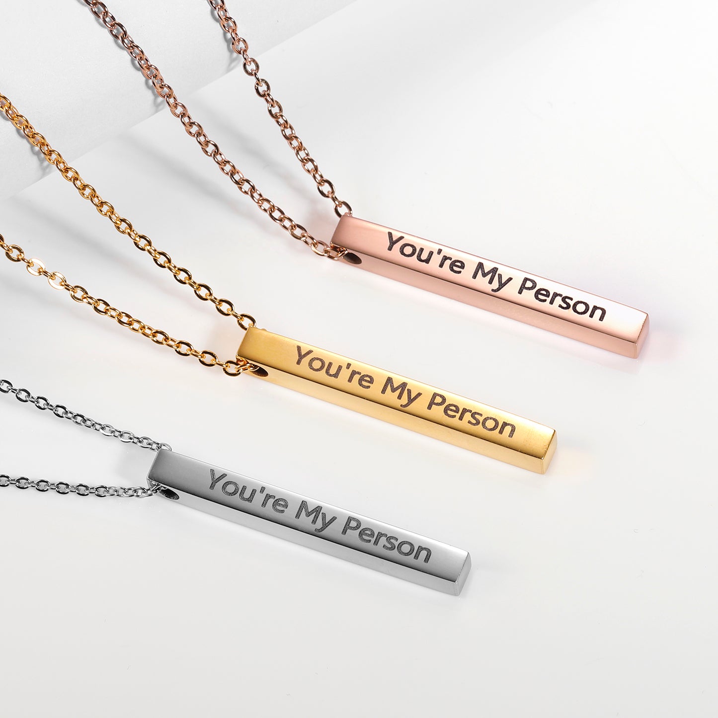 Long Column DIY Engraved Pendants DZ047