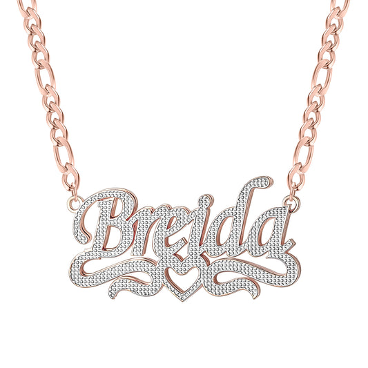 Double Layer Heart Necklace QN20360