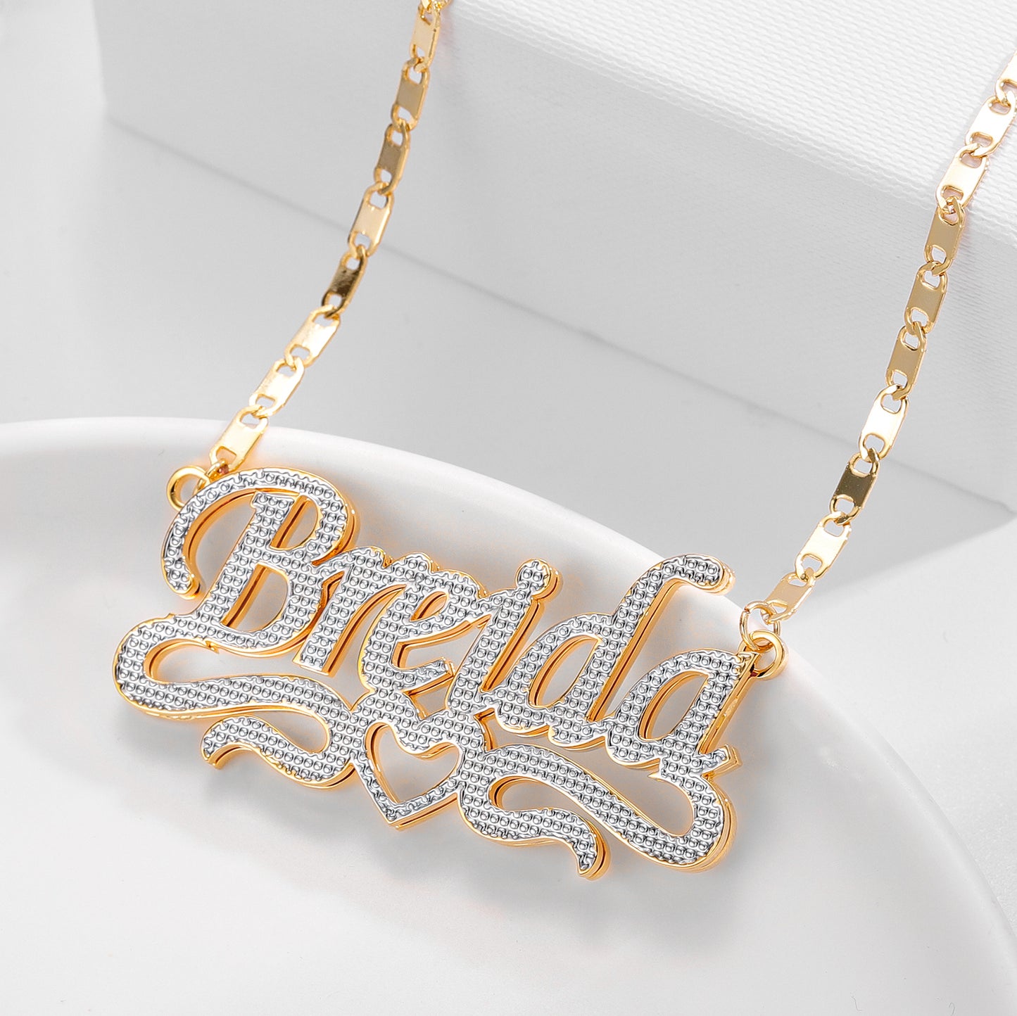 Double Layer Heart Necklace QN20360